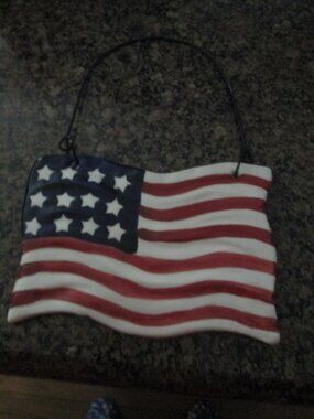 Ceramic Flag with hanging hook
